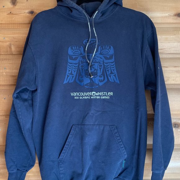 Vancouver 2010 Olympics Hoodie, Size L, Navy Blue, Classic - Picture 3 of 11